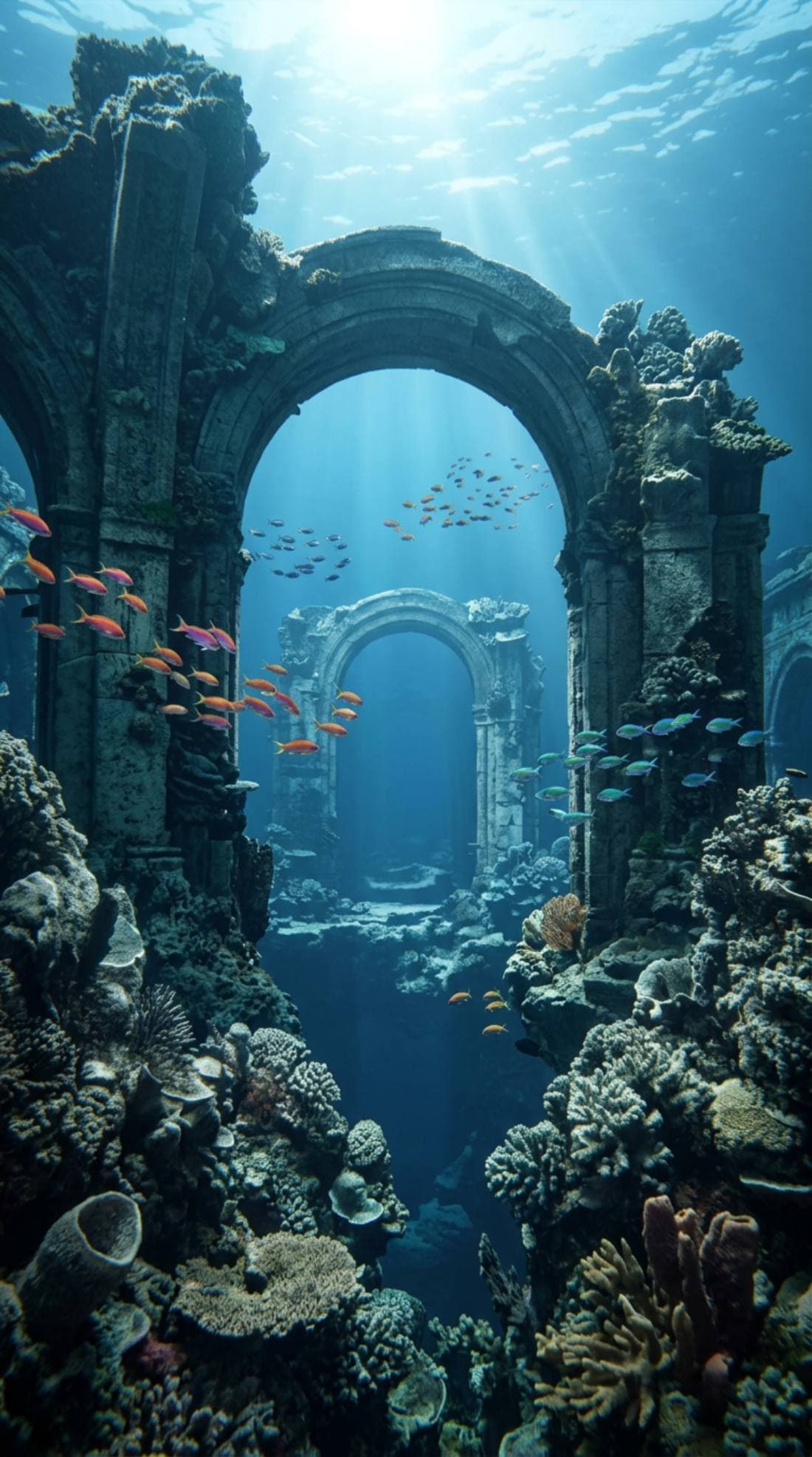 Submerged stone columns